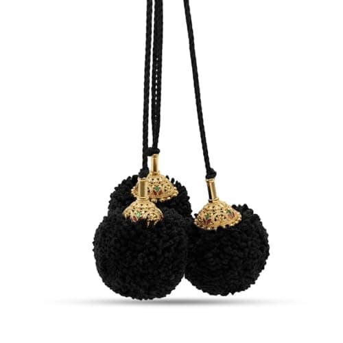 VAMA FASHIONS Traditional Savaram Kuchulu Wedding Jada Gantalu Bridal Black Hair Decoration Jadai Gondalu Bharatanatyam Kuchipudi Kunjalam Jada Kuppulu For Women