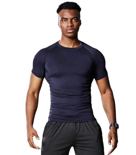Aqua Holic Mens Short Sleeve Compression Top for Swimming, Gym, Running and all Sports -M 3