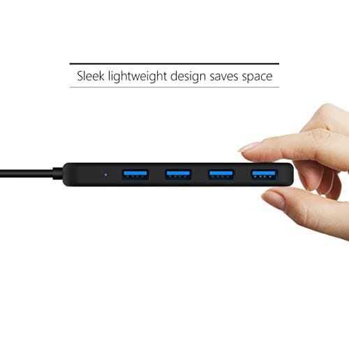 [1.3 Feet Long Cable, USB 3.1 Gen 1] QZ USB Hub for Next Gen Office Work Station, 4 Ports, USB 3.1 Gen 1 for PC and Laptops 2