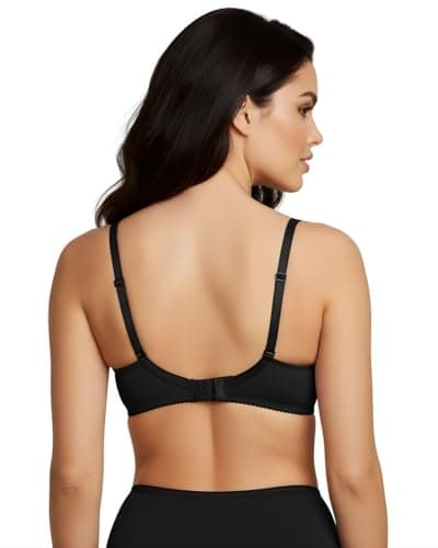 Saforia Cuddlecot Cotton Padded Bra for Women (Zed Black) | Wire Free Everyday Bra for Women | Breathable T Shirt Padded Bra with Adjustable Straps and All Day Comfort (36D, Zed Black) 2