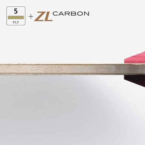 Butterfly, Mizutani Jun ZLC- FL 5 Ply Wood + 2 ZL- Carbon, Table Tennis, Table Tennis Ply, Brown 3