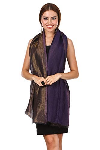 Pashtush Womens Twilight Scarf, Reversible Scarf, Luxury Wool Blend, Ultra soft and Silky, Size 70 x 200 cm, (Twilight Purple) 2