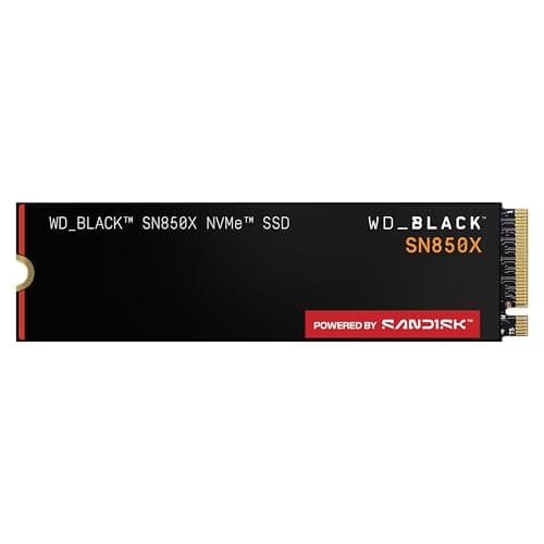 WD_Black Western Digital WD Black SN850X NVMe 1TB, Upto 7300MB/s R, 6300MB/s W, 5Y Warranty, PCIe Gen 4 NVMe M.2 (2280), Gaming Storage, Internal Solid State Drive (SSD) (WDS100T2X0E)
