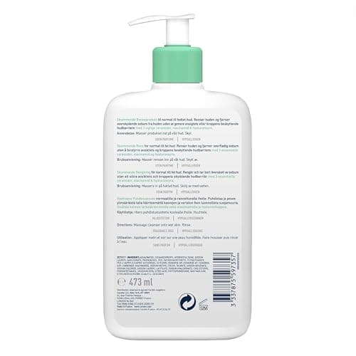 CeraVe Foaming Cleanser For Normal To Oily Skin (473ml) - Dermatologist-Developed Facewash | Non-Comedogenic And Fragrance-Free Cleansers For Acne-Prone Skin 2