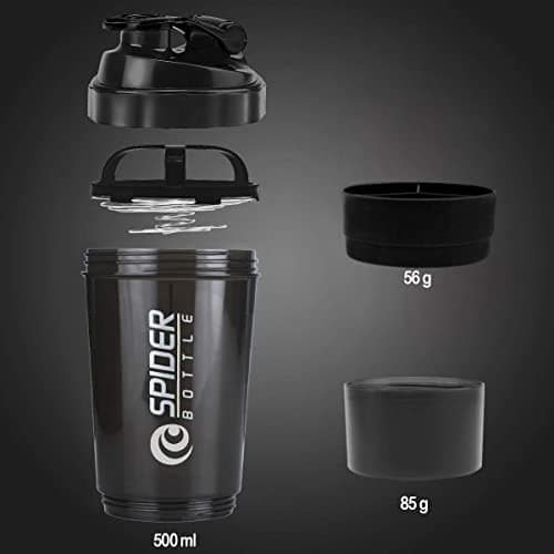 COOL INDIANS Fitness Combo Gym Shaker Bottle with Wrist Band Support Gym & Sports Kit l Weightlifting l Powerlifting l Wrist Band l Gym Shaker l Shaker Bottle l Gym Bottle (500) ML (Black) 4