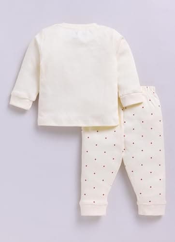 Smart Baby Cotton Night Suit for Girls | Baby Girl Dress 6-18 Months Stylish | Full Sleeve T-Shirt & Pajama Set | Infant Nightwear & Kids Clothes Pajama Set (Yellow, 18 Months) 2