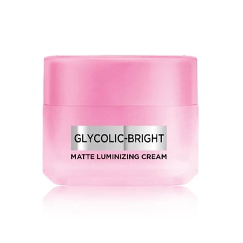 L’Oréal Paris Glycolic Bright Matte Luminizing Cream, Instant Glow Booster, Fades Dark spots, 15ml