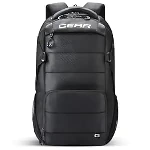 Gear Aspire 19”/30L Large Water Resistant Laptop Backpack | Casual Backpack | Daypack | Travel Backpack | College Bag For Men/Women (Black)
