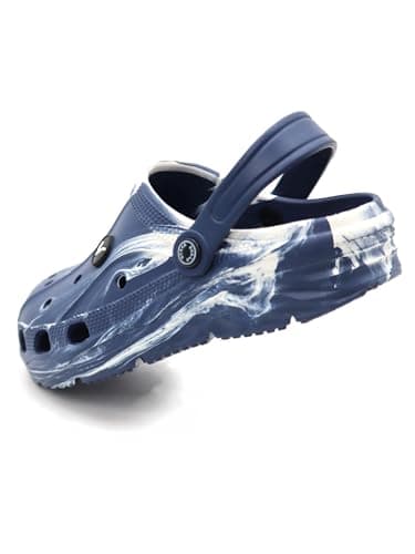 SVAAR Men's Marble Effect Classic Clogs || Sandals with Adjustable Back Strap for Men