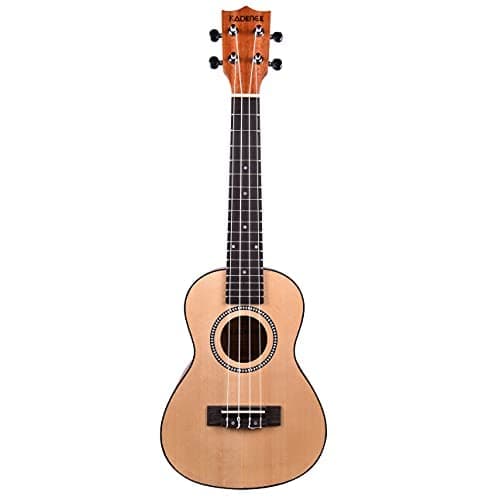 Kadence UKC01-SC Concert 23" Acoustic Ukulele | Spruce Wood | Super Combo - Comes with Bag, Picks, Strap, Strings, Wall Stand, Capo| Includes Learning Course | Natural 4