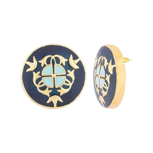 VOYLLA Tahira Bird and Floral Motifs Gold Necklace Set for Women 5