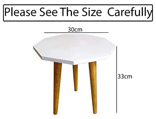 UHUD CRAFTS Beautiful Antique Wooden Fold-able Side Table/End Table/Plant Stand/Stool Living Room Kids Play Furniture Table Round Shape 3
