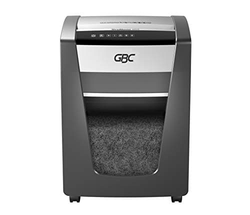 GBC ShredMaster M515 Paper/Staples Micro Cut Small Office Shredder with 17 Sheet Capacity and 30L Bin for shredding Sensitive documents; 2 x 15 mm Micro Cut Strips; 2 Years Warranty