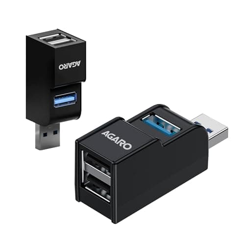 AGARO 3-Port USB Hub, USB 3.0 Data Hub with High-Speed 5Gbps Transfer, Plug & Play, Compact & Lightweight, Ideal for Laptop, PC, Keyboard, Mouse & Pendrive