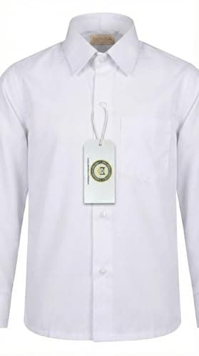 Durga Uniform & Stationers Unisex White School Uniform Shirt | Full Sleeves |100% Cotton | Regular Fit (in, Age, 2 Years, 4 Years, Regular) 2
