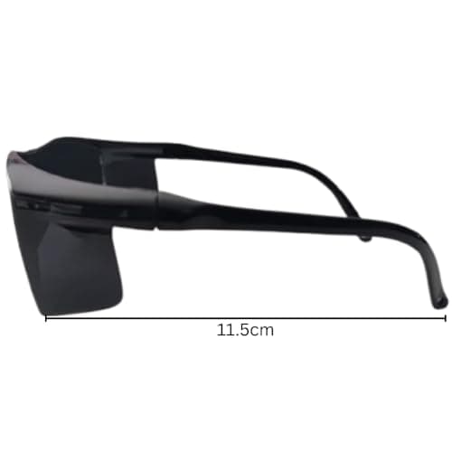 Safety Black Dark Goggles for Eye Protection – Cataract, UV,Scratch Resistant,Laser Surgery, Lab, Construction, Welding, Driving,Dust-Proof, Wind-Proof – Includes Pouch and Cleaning Cloth 4