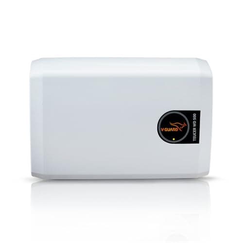 V-Guard Teucer WD 500 Stabilizer for High-Power Appliance Protection | LED Indicators | Suitable for Washing Machine, Microwave Oven, Dishwasher or Treadmill | 3 Year Warranty by V-Guard | White