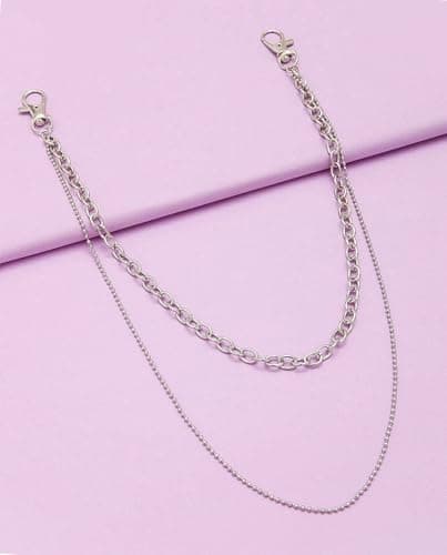 RVM Jewels Jeans Chain Stainless Steel Silver Punk Cool Pants Gothic Pocket Hip Hop Biker Trousers Chain Jewelry Accessories for Men and Women D1 5