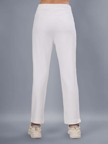 Plus Size Women Activewear Trouser | Yoga Pants | Gym Workout Trousers White 2