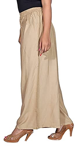 Lovely India Fashion Full Stretchable Solid Regular Shining Palazzo for Women and Girls Colour Blue L 2