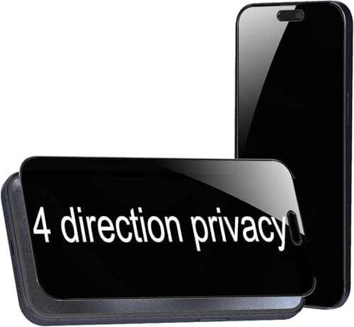 MACLEN Anti-Spy 4-Way 360° True Privacy Tempered Glass Militry-Grade Protector for iPhone 15 Pro Max,Case Friendly, 9H Hardness, Easy Installation