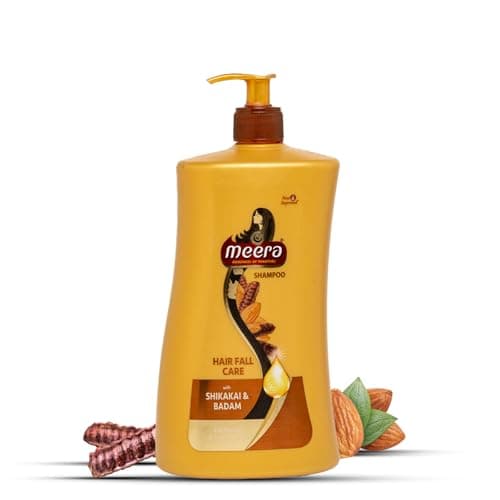 Meera Hairfall Care Shampoo with Badam & Shikakai | Strengthens Roots & Reduces Hair Fall | Paraben-Free Formula for Men & Women | Strong, Healthy Hair (1 ltr)