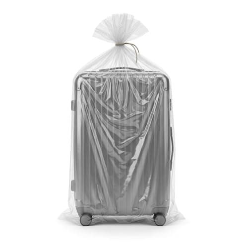 Pack of 10 – Large Clear LDPE Plastic Bags (30 x 50 Inch) for Luggage, Suitcase, Chair, Mattress, Painting, Almirah & Storage – Dustproof LDPE Trolley Covers for Travel & Moving