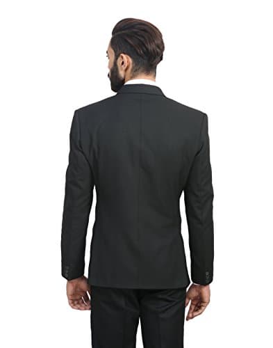 MANQ Men's Slim Fit Formal/Party Blazer Black, Formal Blazer 2