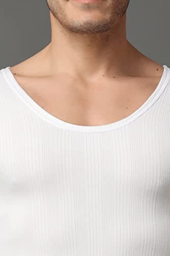 Wearslim® Winter Warmer Thermal Vest for Men Ultra Soft Round Neck Winter Inner Wear Top Underwear Color - White (Size - Extra Large) 4
