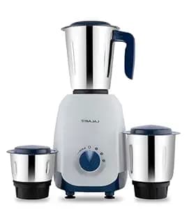 Bajaj Ninja Series Grace 500W Mixer Grinder | Mixie For Kitchen With Duracut® Blades | 2-In-1 Blade Function For Dry & Wet Grinding | 2 Mixie Jars | 5-Yr Motor Warranty 【Midnight Blue】