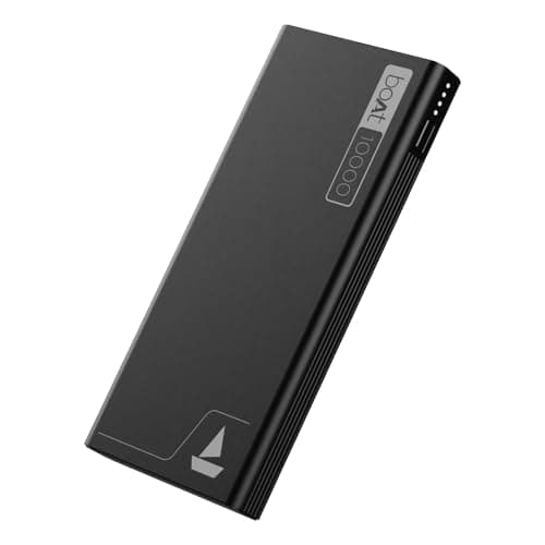 Boat Energyshroom PB300 10000 mAh 22.5W Fast Charging Power Bank (2X Output Ports, Supports Android,iPhone,Tablets,Earbuds) (Carbon Black), USB Type C
