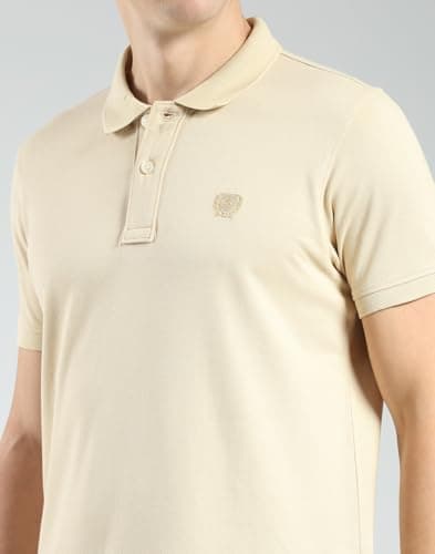 Monte Carlo Men's Regular Fit Solid Polo T-Shirt | Half Sleeve | Collared Neck | Casual Wear T Shirt for Men's Camel Brown L (Pack of 1) 6