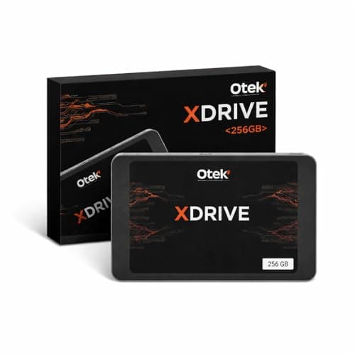 OTEK XDRIVE 256GB SATA III Internal SSD | 2.5 Inch Desktop SSD | 550MB/s Read, 500MB/s Write | 3D TLC NAND | Fast Boot Drive with 3 Year Warranty for PC Upgrade
