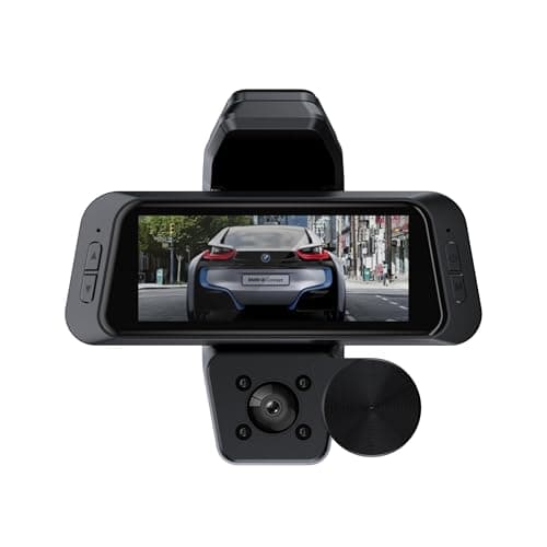 BLUHAWK 3 Channel Dash Cam for Car with Front Inside Rear Camera, FHD 1080P Recording, 170° Wide Angle, G-Sensor, Loop Recording, Night Vision, Supports 64GB Class 10 Card, Car DVR Camera for Cars