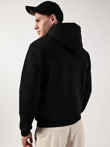 Thomas Scott Regualr Fit Zipper Hooded Jacket For Men (TSMLJKT07_Black, S) 3