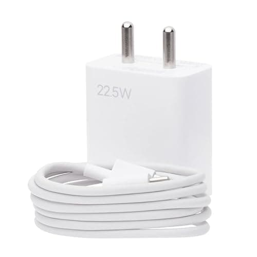 67W Charger for Xiaomi Poco M6 Pro Original QC Adapter Type C 3.0A High Speed Fast Turbo Charge QC 3.0 Smart SinglePort with 1m Type-C Charging & Sync Cable (White, 67W,YS-18)