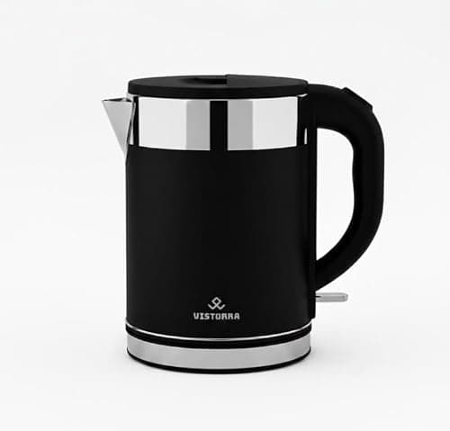 Vistorra SwiftBoil Electric Kettle, 1.8L, Black, Stainless Steel, 1000W