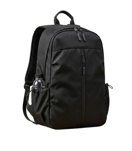 Water Resistant Laptop Backpack for Men & Women, Black, 30L, with Bottle Pocket & Multiple Compartments, Casual Travel Bag