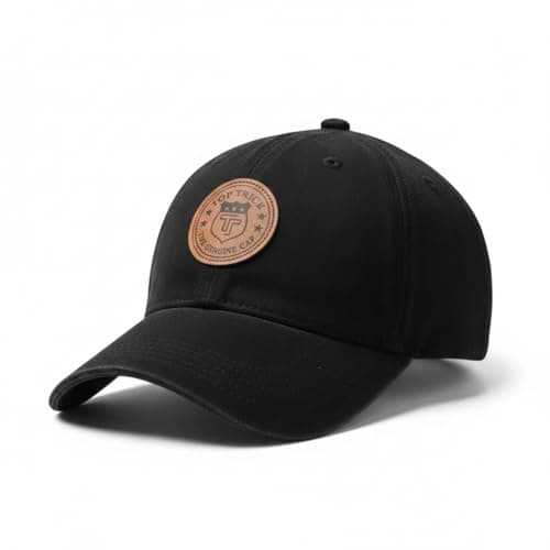 TOP TRICK Denim Stylish Cap| Baseball Cap Adjustable Free Size | Sports Caps for Men & Women | Casual Gym Running Cricket Cap | Unisex Adult Summer Hat (Pack of 1) (Black)
