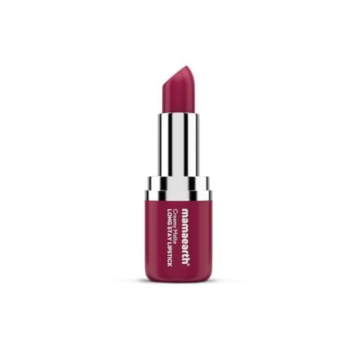 Mamaearth Creamy Matte Long Stay Lipstick with Murumuru Butter and Vitamin E for 8-Hour Long Stay (Flakeproof & Non-Drying | Intense Color Payoff) - 4.2g (Cranberry Crush) 2