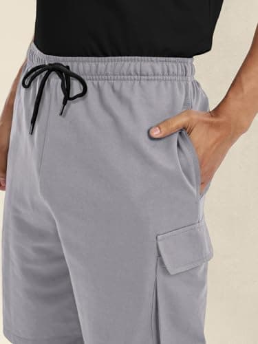 Pinkmint Mens Cotton Lycra Yoga Short Men Summer Running Gym Sports Shorts with Pockets Shorts for Men (Available in Plus Size) 5