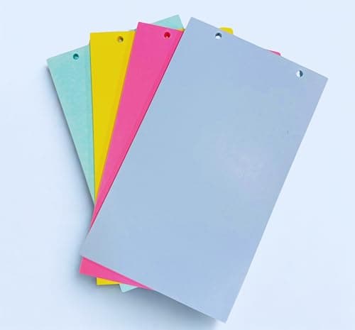 RAJ File Seprator/Divide to Organize, Organize to Succeed/210 GSM Thick/Pre-Punched for Files & Binders/for Office, School & Court Use / A5 Size (23.5x13.5 cm) / Multi-Colour ((Pack of 100)) 2