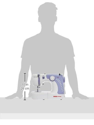 Usha Janome Dream Stitch Automatic Zig-Zag Electric Sewing Machine (White and Blue) 32.5 Quart 3