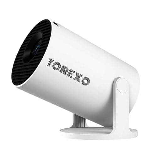 TOREXO HY300PRO+ | 4K Support Android Projector | Native 720p | Freestyle WiFi Miracast (4500 lm / 1 Speaker/Wireless/Remote Controller) Portable Projector (White)