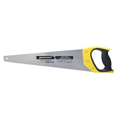 TOMAHAWK® Heavy-Duty Handsaw | T738 24-inch Sharp Blade for Precision Cutting | Ergonomic Handle | Ideal for Woodworking, DIY Projects, and Construction | Durable & Efficient Hand Saw Tool