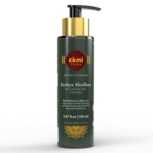 Ekmiveda Ayurvedic Hair growth Sulfate free Shampoo with Reetha, Shikakai, Bhringraj, Amla for hair loss control. Hair regrowth treatment for women & men. Hair thickening rosemary shampoo, 5.07 fl oz