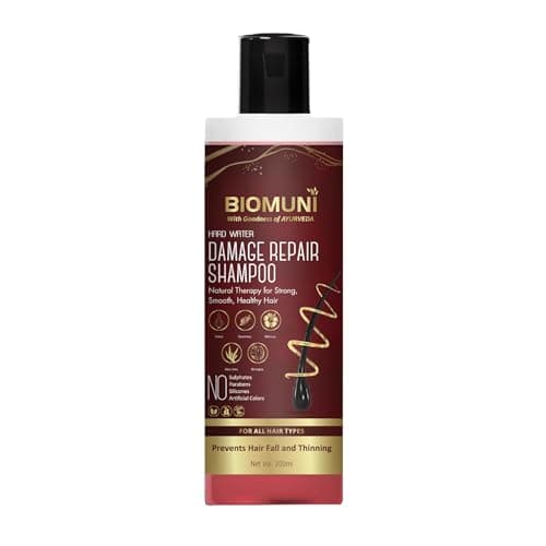 BIOMUNI Hard Water Shampoo | Protects & Repairs Hair from Hard Water Damage | Sulphate, Paraben & Silicone Free | Enriched with Rosemary, Onion, Bhringraj, Hibiscus, Aloe Vera | With Goodness of Ayurv