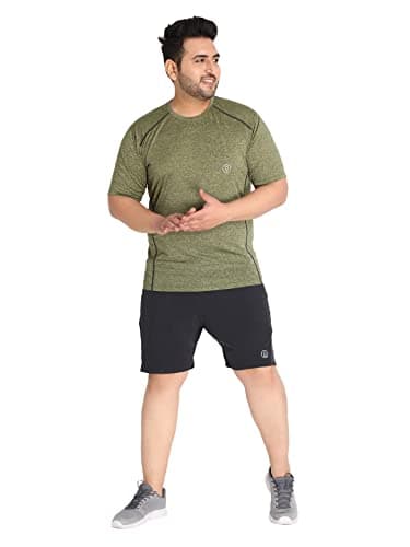 CHKOKKO Men Plus Size Sports Workout Gym Shorts Basketball Dark Grey Size XL 5