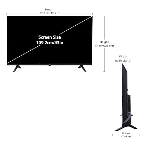 NU 108 cm (43 Inches) New 2025 Borderless Series 1080p FHD Smart Google TV LED43FGNX 3