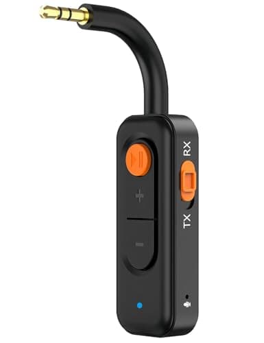 STFMHEZ Bluetooth 5.4 AUX Adapter, 2 in 1 Bluetooth Transmitter Receiver, Mini Wireless 3.5mm Audio Adapter for Home Car Airplane PC Audio Music Headphones TV Speakers